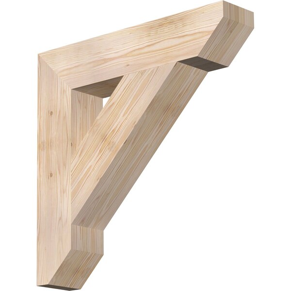 Ekena Millwork Traditional Slat Smooth Bracket, Douglas Fir, 5 1/2"W x 28"D x 28"H BKT06X28X28TRA06SDF - main